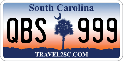 SC license plate QBS999