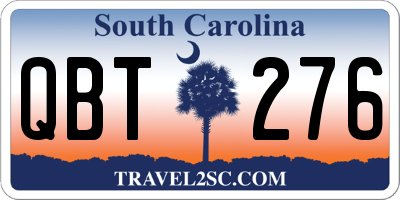 SC license plate QBT276