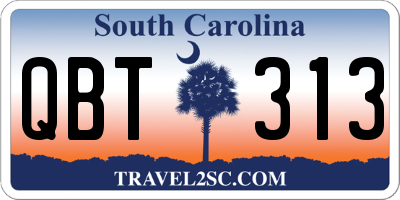 SC license plate QBT313