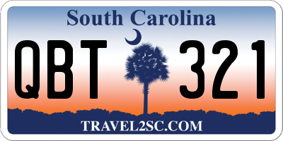 SC license plate QBT321