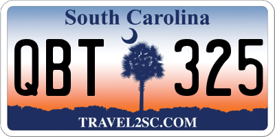 SC license plate QBT325