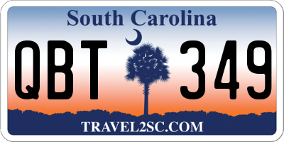 SC license plate QBT349