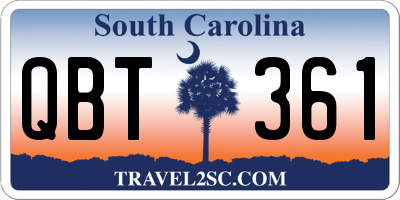SC license plate QBT361
