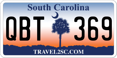 SC license plate QBT369