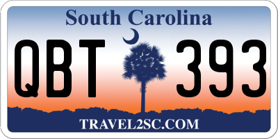 SC license plate QBT393