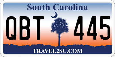 SC license plate QBT445