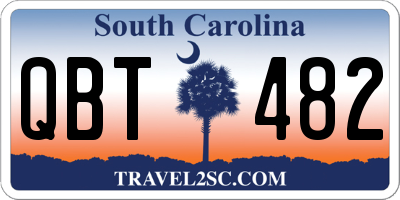 SC license plate QBT482