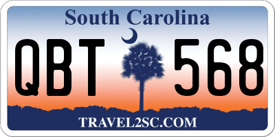 SC license plate QBT568