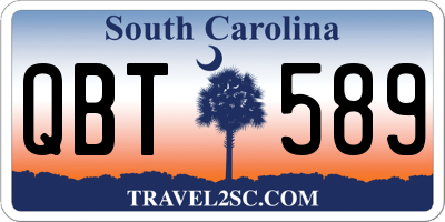 SC license plate QBT589