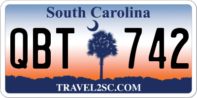 SC license plate QBT742