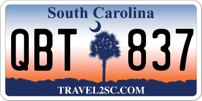 SC license plate QBT837