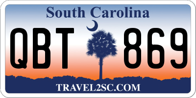 SC license plate QBT869