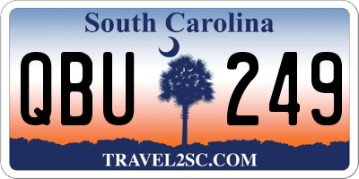 SC license plate QBU249