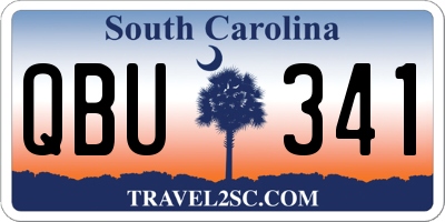 SC license plate QBU341