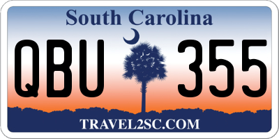 SC license plate QBU355