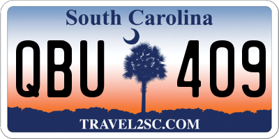 SC license plate QBU409