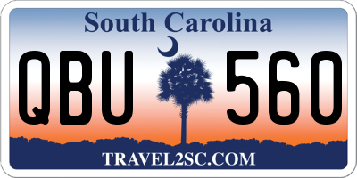 SC license plate QBU560