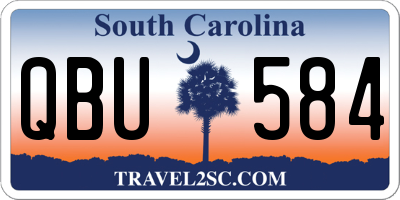 SC license plate QBU584