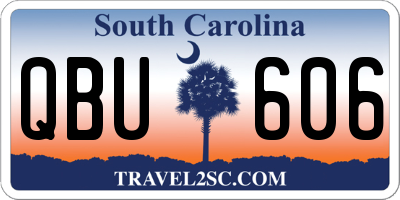 SC license plate QBU606