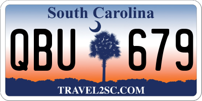 SC license plate QBU679