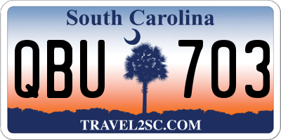 SC license plate QBU703