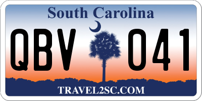 SC license plate QBV041