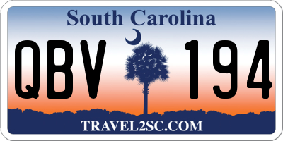 SC license plate QBV194