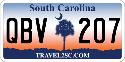 SC license plate QBV207