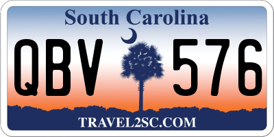 SC license plate QBV576