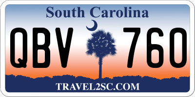 SC license plate QBV760