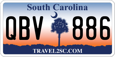 SC license plate QBV886