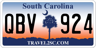 SC license plate QBV924