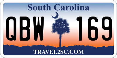SC license plate QBW169