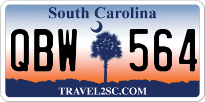 SC license plate QBW564