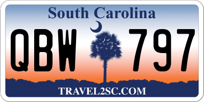 SC license plate QBW797
