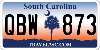 SC license plate QBW873