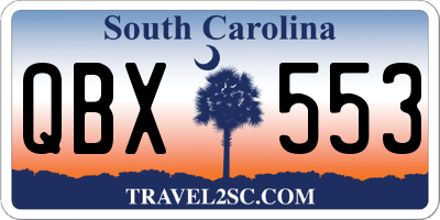 SC license plate QBX553