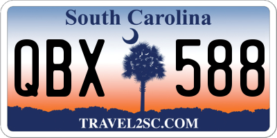 SC license plate QBX588