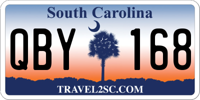 SC license plate QBY168
