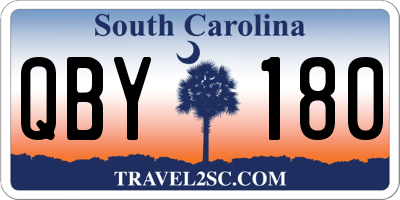 SC license plate QBY180