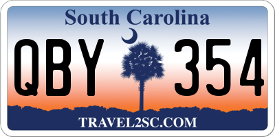 SC license plate QBY354