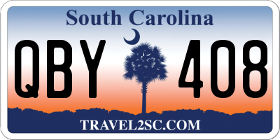 SC license plate QBY408