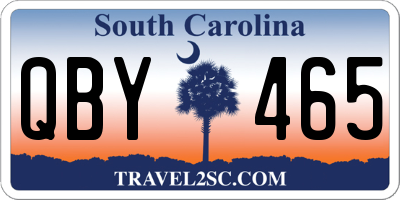 SC license plate QBY465