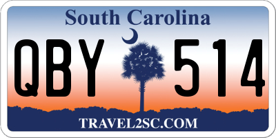 SC license plate QBY514