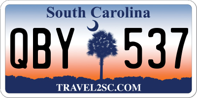 SC license plate QBY537