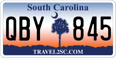 SC license plate QBY845