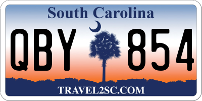 SC license plate QBY854