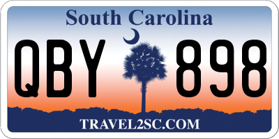 SC license plate QBY898