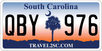 SC license plate QBY976
