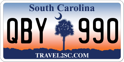 SC license plate QBY990